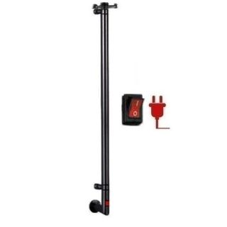 Полотенцесушитель электрический Margaroli Arcobaleno 616/X/S Switch Black matt+Hanger DB 91x12 см чёрный матовый